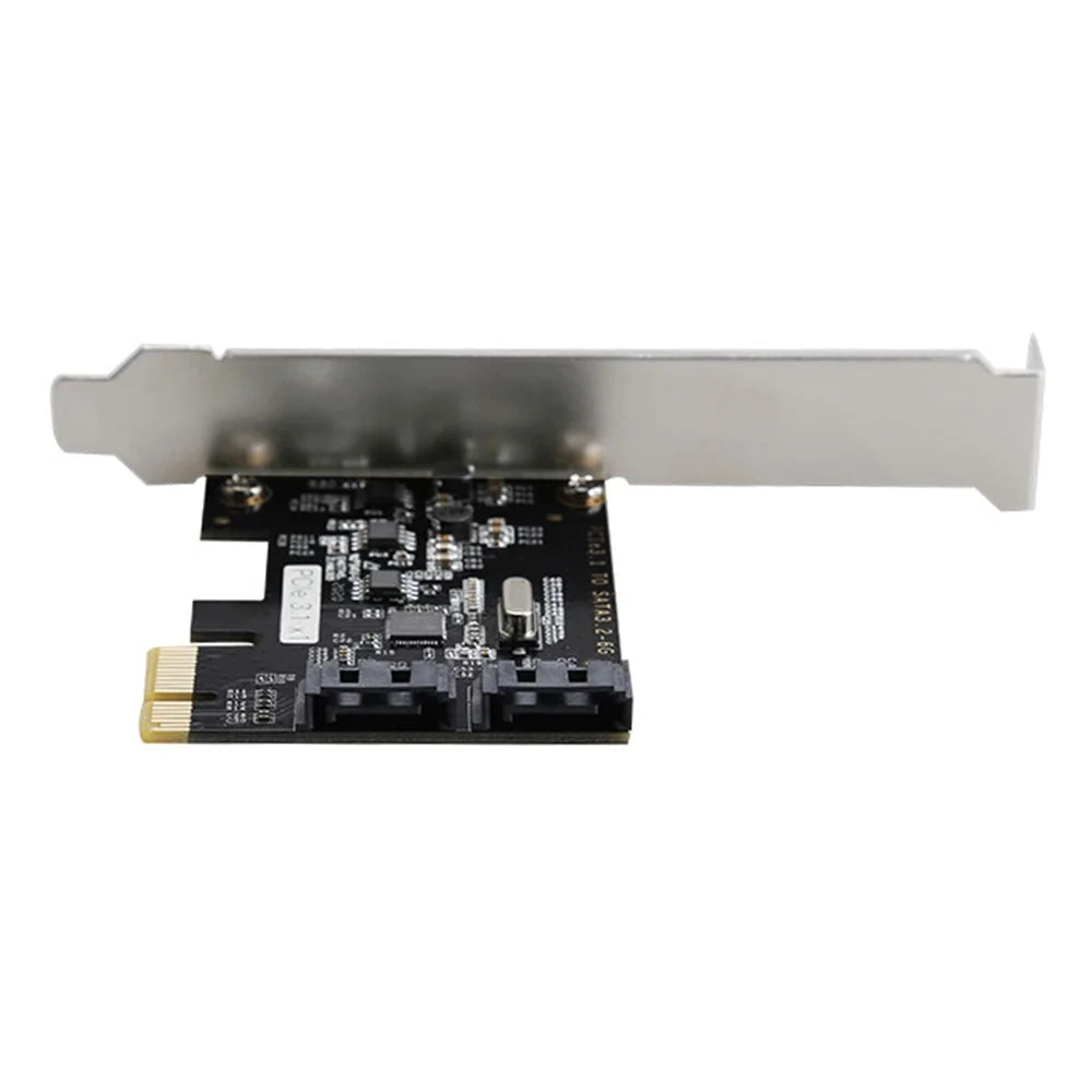TXB116 SATA Hard Drive Expansion Card PCI-E 3.1 to 2-port SATA 3.2 6Gbps Adapter Card (Chip: JMB582) - 6