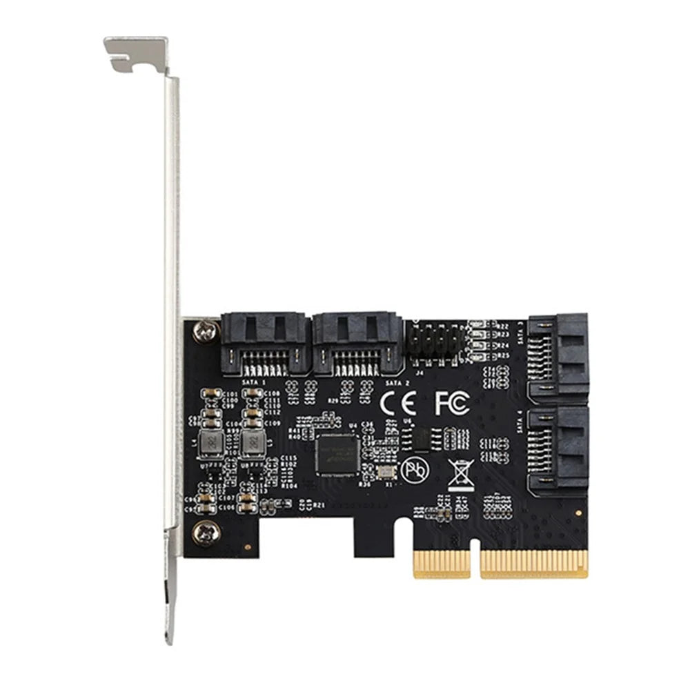 TXB170 PCIE to SATA Bootable SSD Solid State Drive Adapter Card PCIE X4 to 4-port SATA3.0 Expansion Card - 1