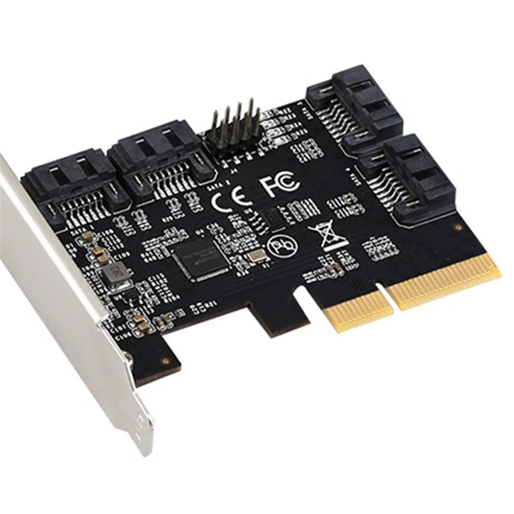 TXB170 PCIE to SATA Bootable SSD Solid State Drive Adapter Card PCIE X4 to 4-port SATA3.0 Expansion Card - 5