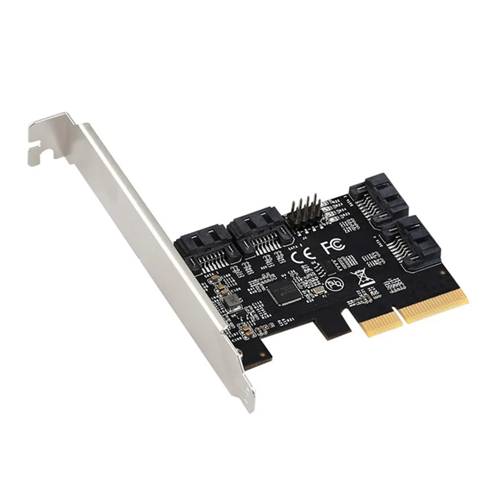 TXB170 PCIE to SATA Bootable SSD Solid State Drive Adapter Card PCIE X4 to 4-port SATA3.0 Expansion Card - 7