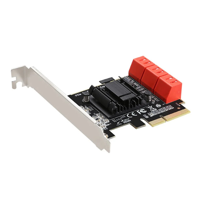 TXB113 PCIE to 6-port SATA3.0 6Gbps Expansion Adapter Card for MAC / Windows / Synology / Linux - 1