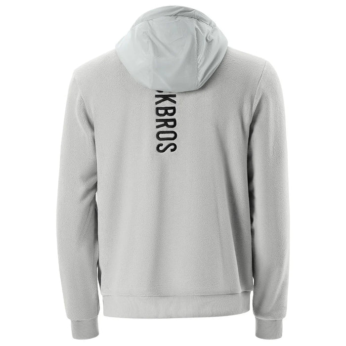 ROCKBROS 15400008 TLWY002 15400008001 Windproof Fleece Sports Hoodie Zipper Fleece Pullover Hooded Jacket with Hidden Mesh Pocket - Light Grey  /  S - 3