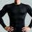 JS07 Men Seamless Athletic Long Sleeve Compression Shirt Moisture Wicking Quick Dry Training Top for Running Cycling - Black/M - 3