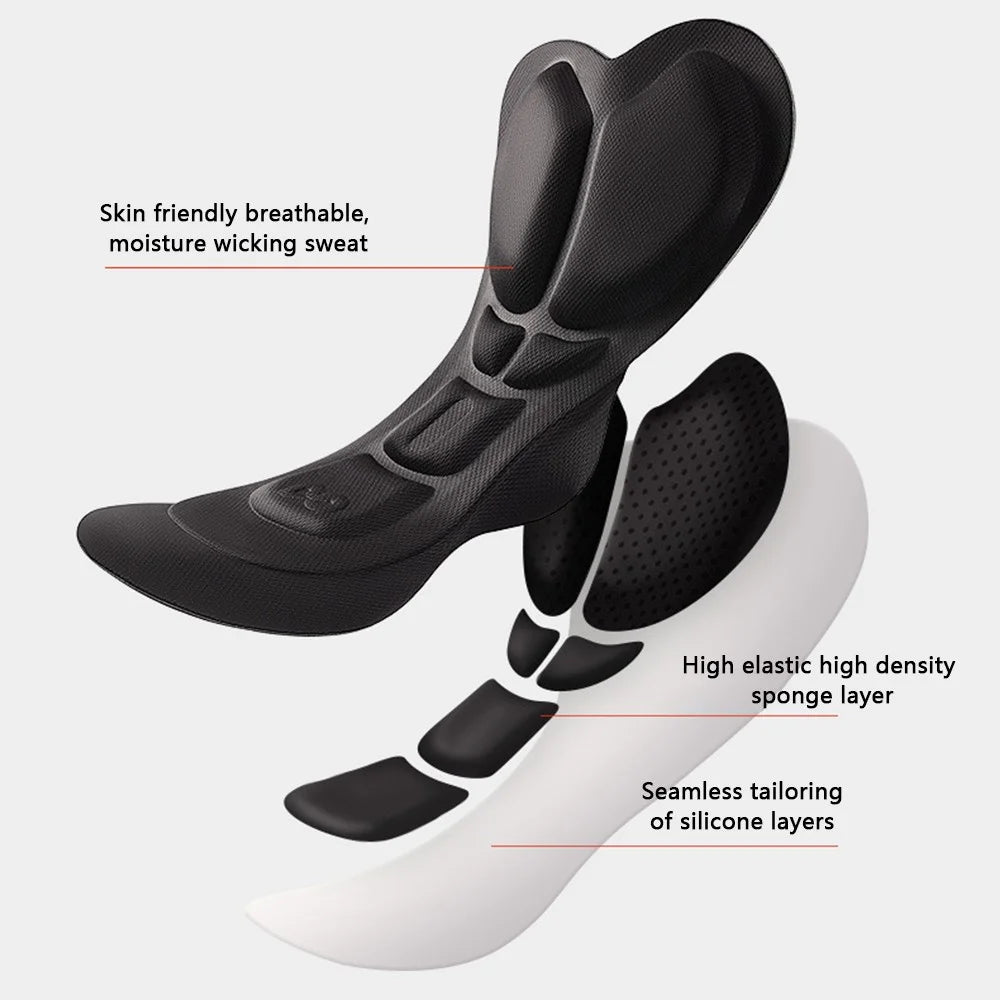 GOLOVEJOY QXF03 Outdoor Cycling Bib Pants Breathable Padded Biking Bib Shorts - Black / S for Women - 6