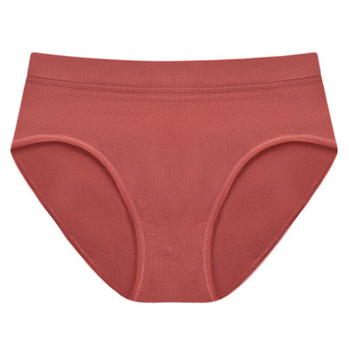 GOLOVEJOY NK04 For Women Mid Rise Antibacterial Sports Underwear Seamless Breathable Yoga Fitness Panties - Caramel S - 1