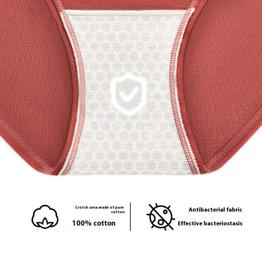 GOLOVEJOY NK04 For Women Mid Rise Antibacterial Sports Underwear Seamless Breathable Yoga Fitness Panties - Caramel S - 4