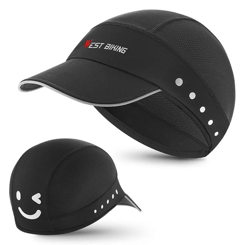 WEST BIKING YP0201426 Breathable Ice Silk Summer Hat Outdoor Cycling Helmet Liner Cap - Black - 1