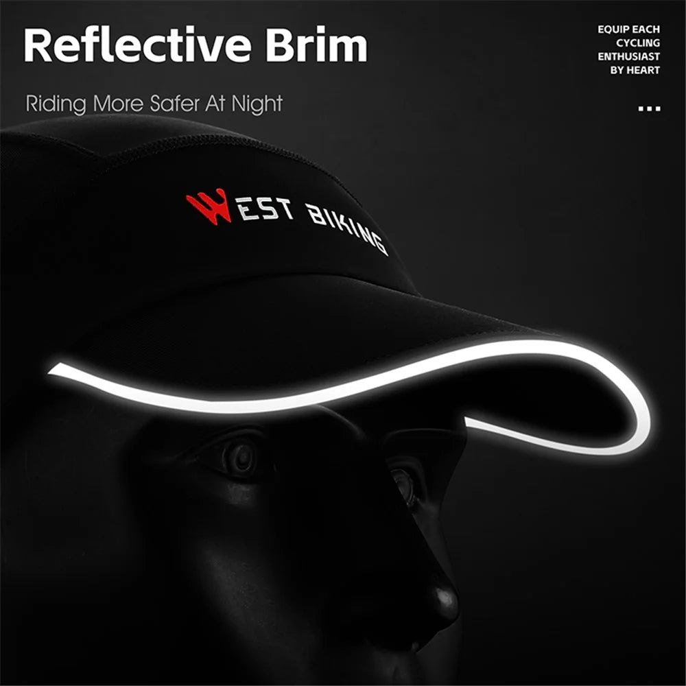 WEST BIKING YP0201426 Breathable Ice Silk Summer Hat Outdoor Cycling Helmet Liner Cap - Black - 6