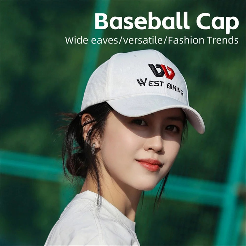 WEST BIKING YP0201424 Unisex Casual Baseball Cap Summer Breathable Outdoor Sunproof Hat - White - 2