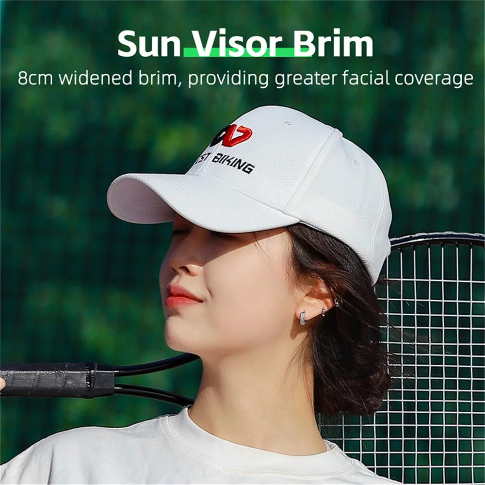 WEST BIKING YP0201424 Unisex Casual Baseball Cap Summer Breathable Outdoor Sunproof Hat - White - 3