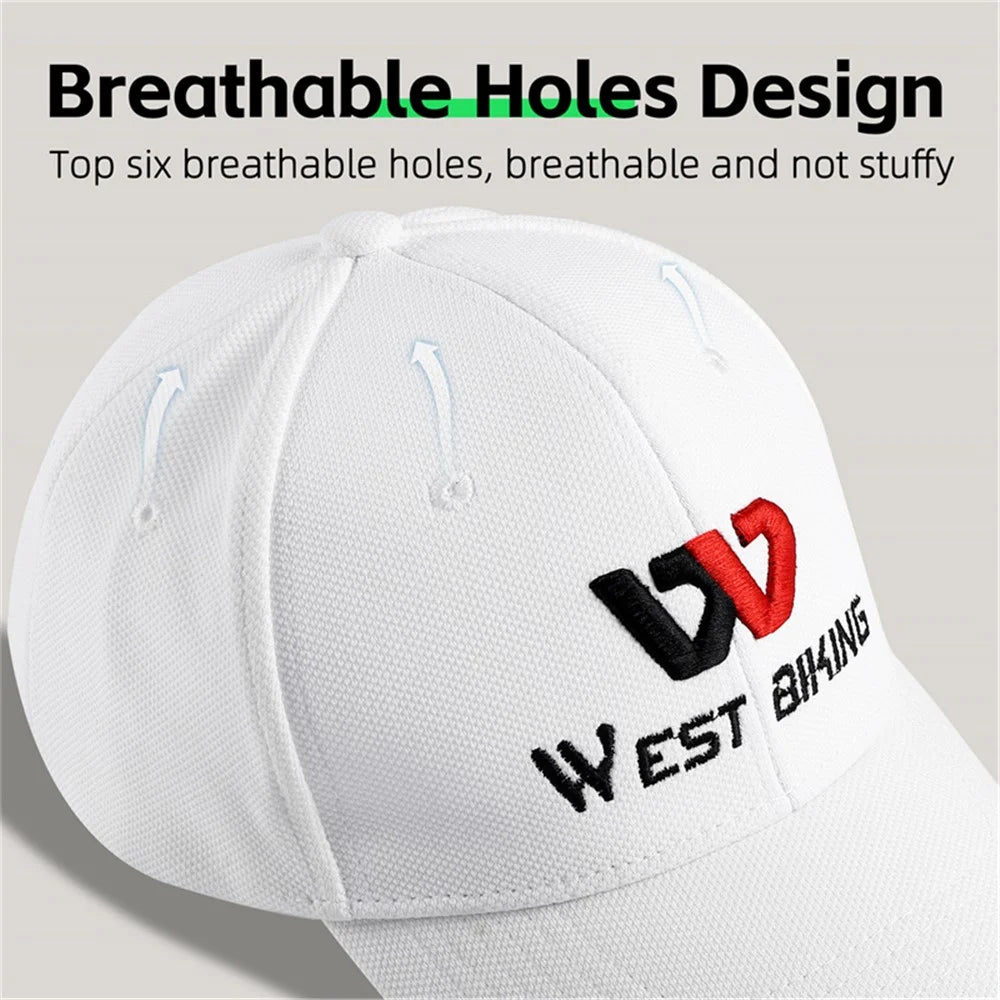 WEST BIKING YP0201424 Unisex Casual Baseball Cap Summer Breathable Outdoor Sunproof Hat - White - 6