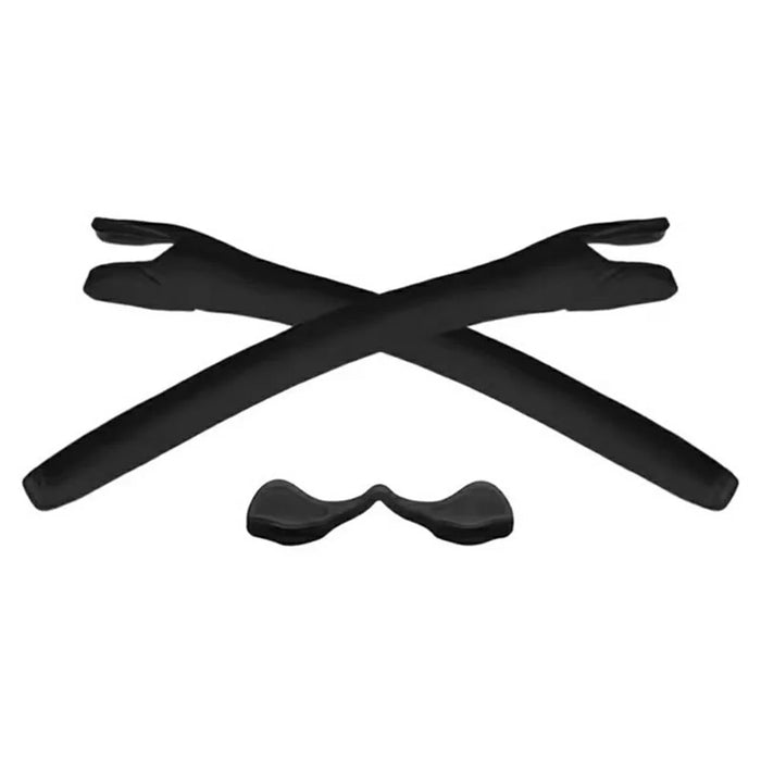 1Pair Eyeglasses Replacement Temples for Oakley Radarear Sunglasses Legs Part Set with Nose Pads - Black - 1