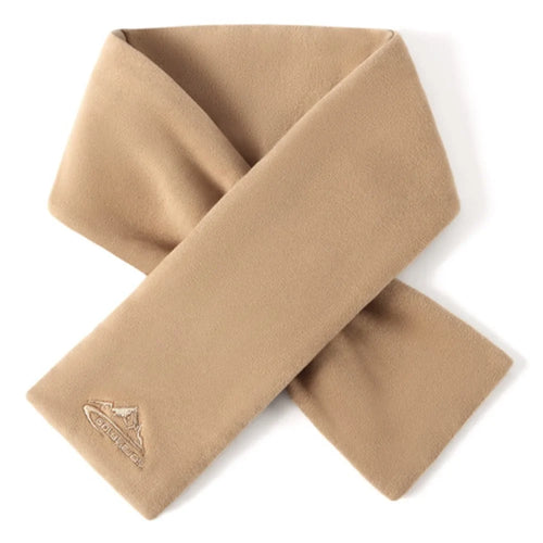 GOLOVEJOY DWJ47 82cm Retro Men Winter Scarf Warm De Rong Velvet Outdoor Windproof Scarf - Camel - 1
