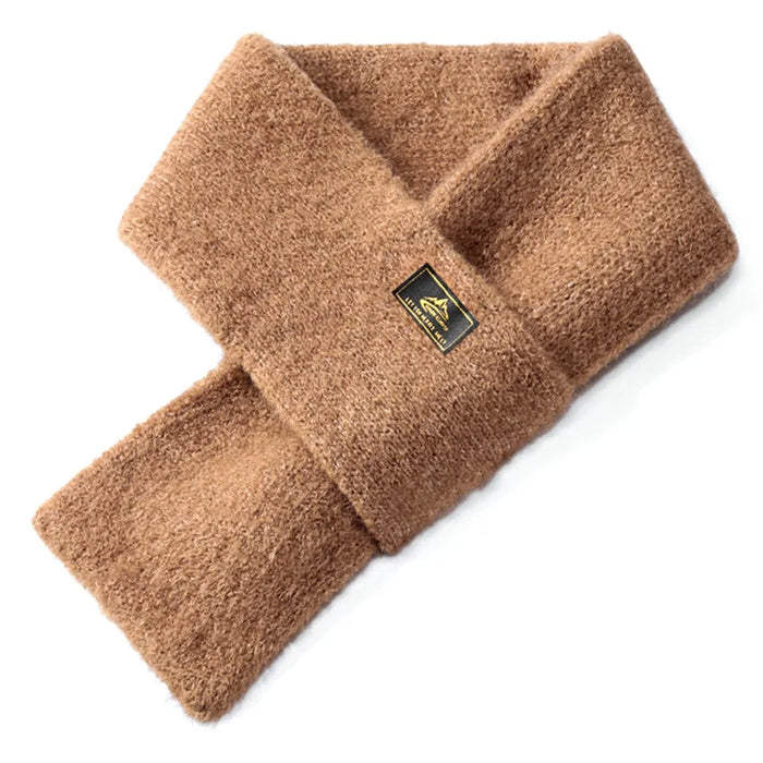 GOLOVEJOY DWJ47 77cm Retro Faux Mohair Men Winter Scarf Warm Outdoor Windproof Scarf - Camel - 1