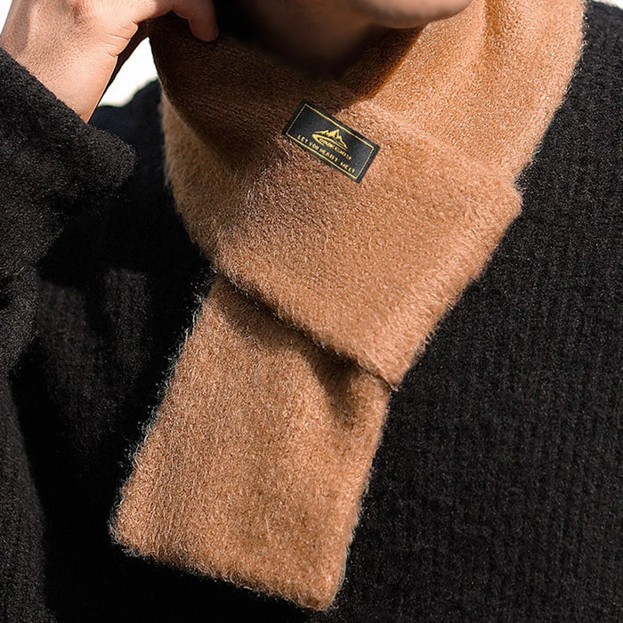 GOLOVEJOY DWJ47 77cm Retro Faux Mohair Men Winter Scarf Warm Outdoor Windproof Scarf - Camel - 2
