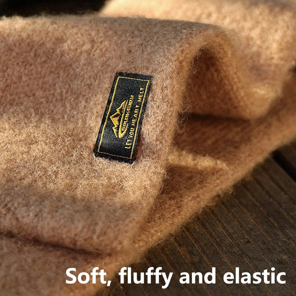 GOLOVEJOY DWJ47 77cm Retro Faux Mohair Men Winter Scarf Warm Outdoor Windproof Scarf - Camel - 3