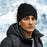 Double-Layer Warm Knitted Hat Autumn Winter Ear Head Protection Unisex Woolen Yarn Beanie Cap - Black - 2