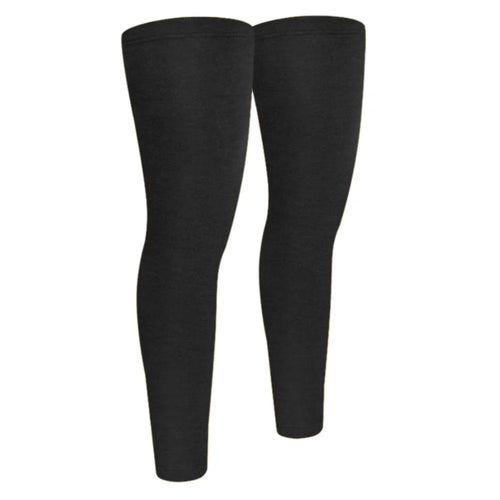 1 Pair Autumn Winter Thermal Leg Warmers Windproof Non-Slip Leg Sleeves for Outdoor Sports - Black / M - 1