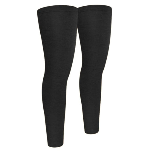 1 Pair Autumn Winter Thermal Leg Warmers Windproof Non-Slip Leg Sleeves for Outdoor Sports - Black / M - 1