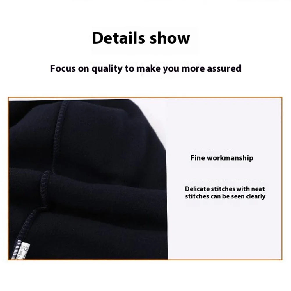 Autumn Winter Thermal Polar Fleece Balaclava Full Face Mask for Outdoor Cycling Skiing - Black+Black Edge - 5