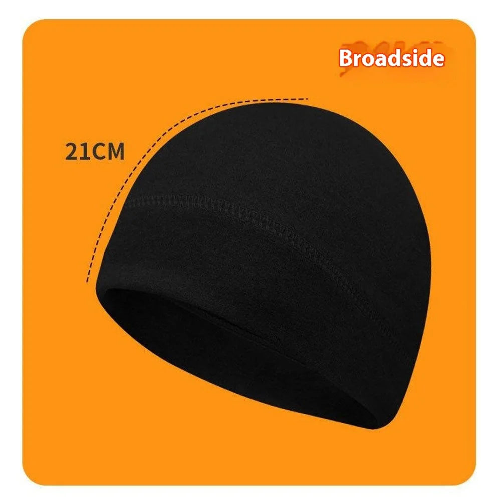 Outdoor Cycling Skiing Beanie Hat Ear Warmer Autumn Winter Windproof Helmet Liner Cap - Black - 6