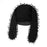 Winter Rabbit Ear Warm Knitted Ear Protection Hat Windproof Outdoor Cycling Cap - Black - 1