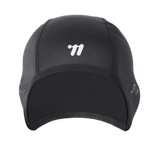 WEST BIKING Winter Fleece Cycling Caps Outdoor Sports Hat Windproof Thermal Headwear [Men] - Black - 1