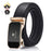 BULLCAPTAIN PD0007 120cm First Layer Cowhide Leather Men Belt Automatic Buckle Waist Belt with Keychain - Gold - 1