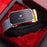 BULLCAPTAIN PD0007 120cm First Layer Cowhide Leather Men Belt Automatic Buckle Waist Belt with Keychain - Gold - 7