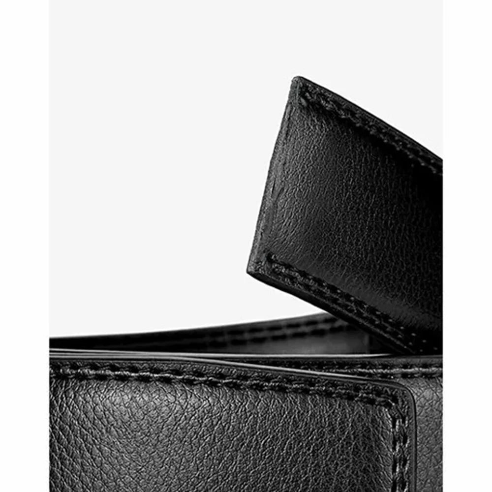 125cm Men Split Leather Belt Business Casual Pants Waist Belt with Alloy Buckle - 5