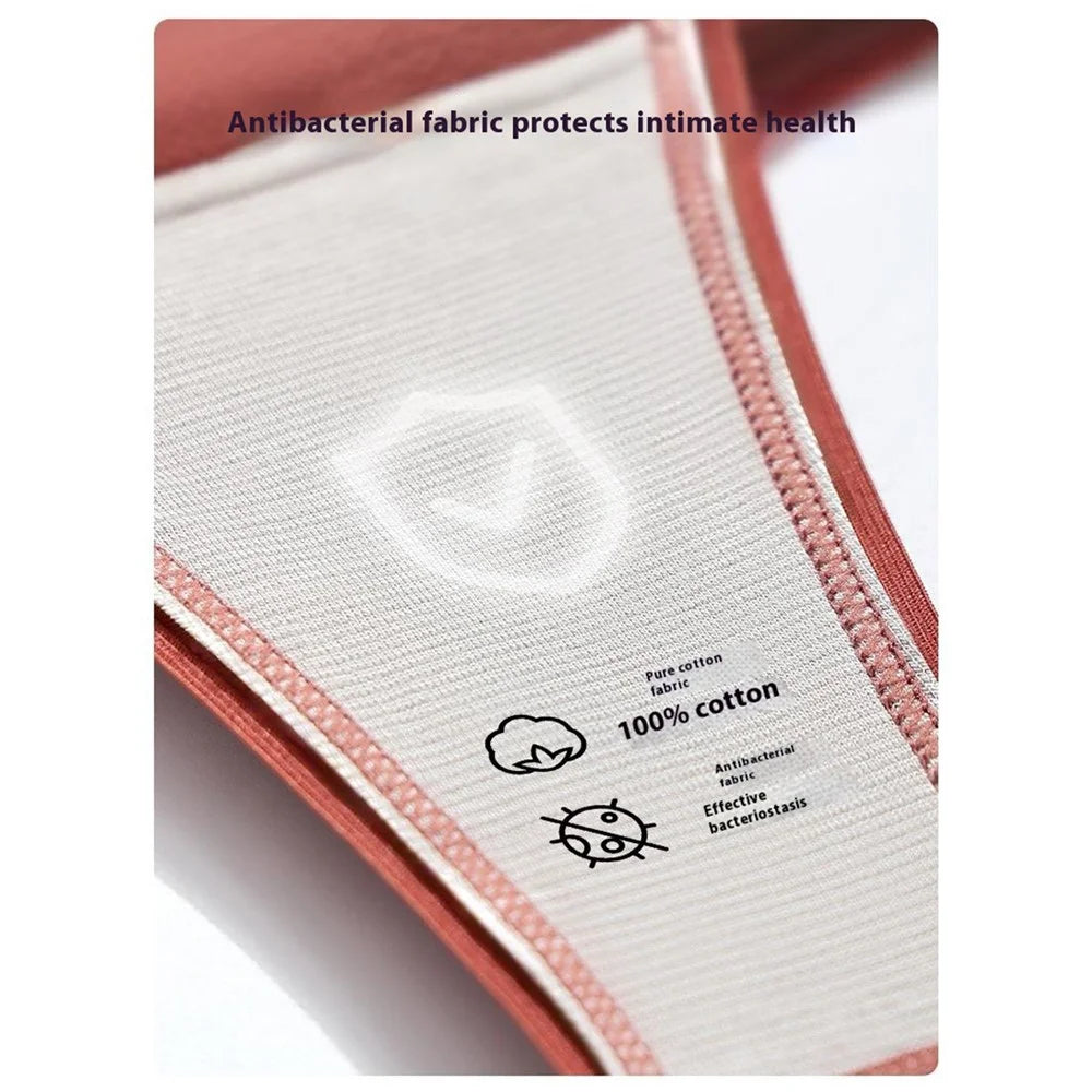 GOLOVEJOY NK03 For Women High Waist Sports Underwear Antibacterial Thongs Seamless Breathable Yoga Panties - Caramel S - 4