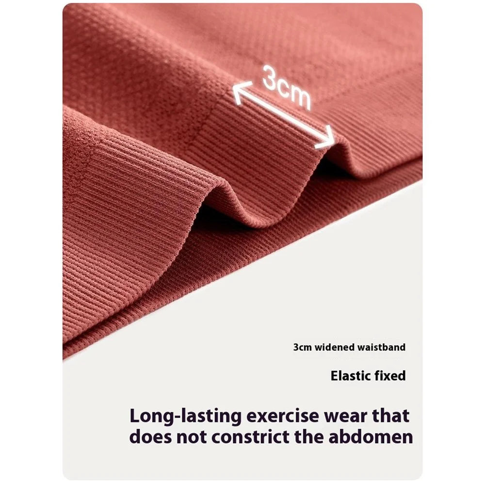 GOLOVEJOY NK03 For Women High Waist Sports Underwear Antibacterial Thongs Seamless Breathable Yoga Panties - Caramel S - 5