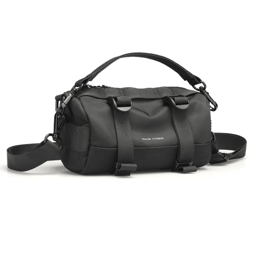 MARK RYDEN MR228 Men Shoulder Bag Oxford Fabric Waterproof Durable Commute Casual Crossbody Daypack - Black - 1
