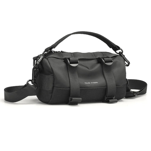 MARK RYDEN MR228 Men Shoulder Bag Oxford Fabric Waterproof Durable Commute Casual Crossbody Daypack - Black - 1