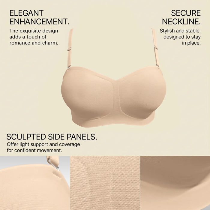 ZERILUNA Sexy Women Wireless Bra Push Up Underwear Solid Color Invisible Seamless Brassiere - Black S - 5