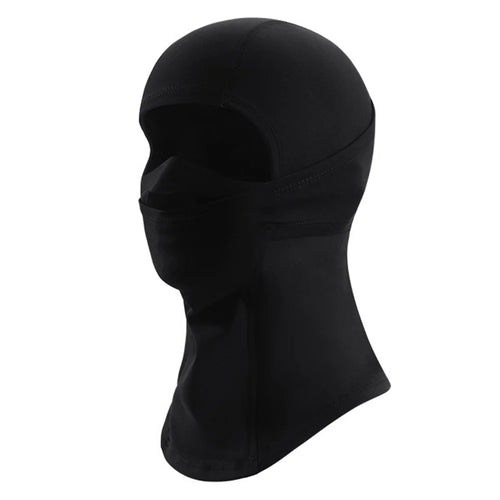 DRTJ05 Winter Ski Face Mask for Kids Waterproof Windproof Cycling Balaclava for Outdoor Sports - Black - 1