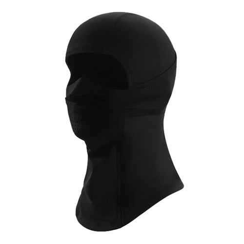 DRTJ04 For Kids Winter Ski Face Mask Fleece Lined Full Coverage Windproof Cycling Balaclava - Black/S - 1