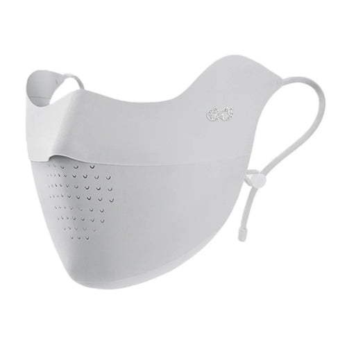 GOLOVEJOY XKZ72 UPF50+ Sun Protection Face Mask Summer Cooling Ice Silk Breathable Face Shield for Men Women - Light Gray - 1