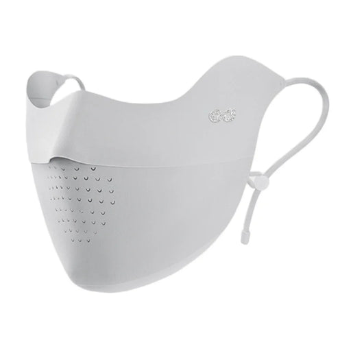 GOLOVEJOY XKZ72 UPF50+ Sun Protection Face Mask Summer Cooling Ice Silk Breathable Face Shield for Men Women - Light Gray - 1