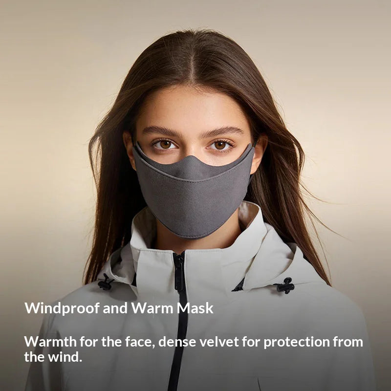 DKZ45 Outdoor Cycling Windproof 3D Design Face Cover for Men Women Winter Thermal Face Mask - Beige - 5