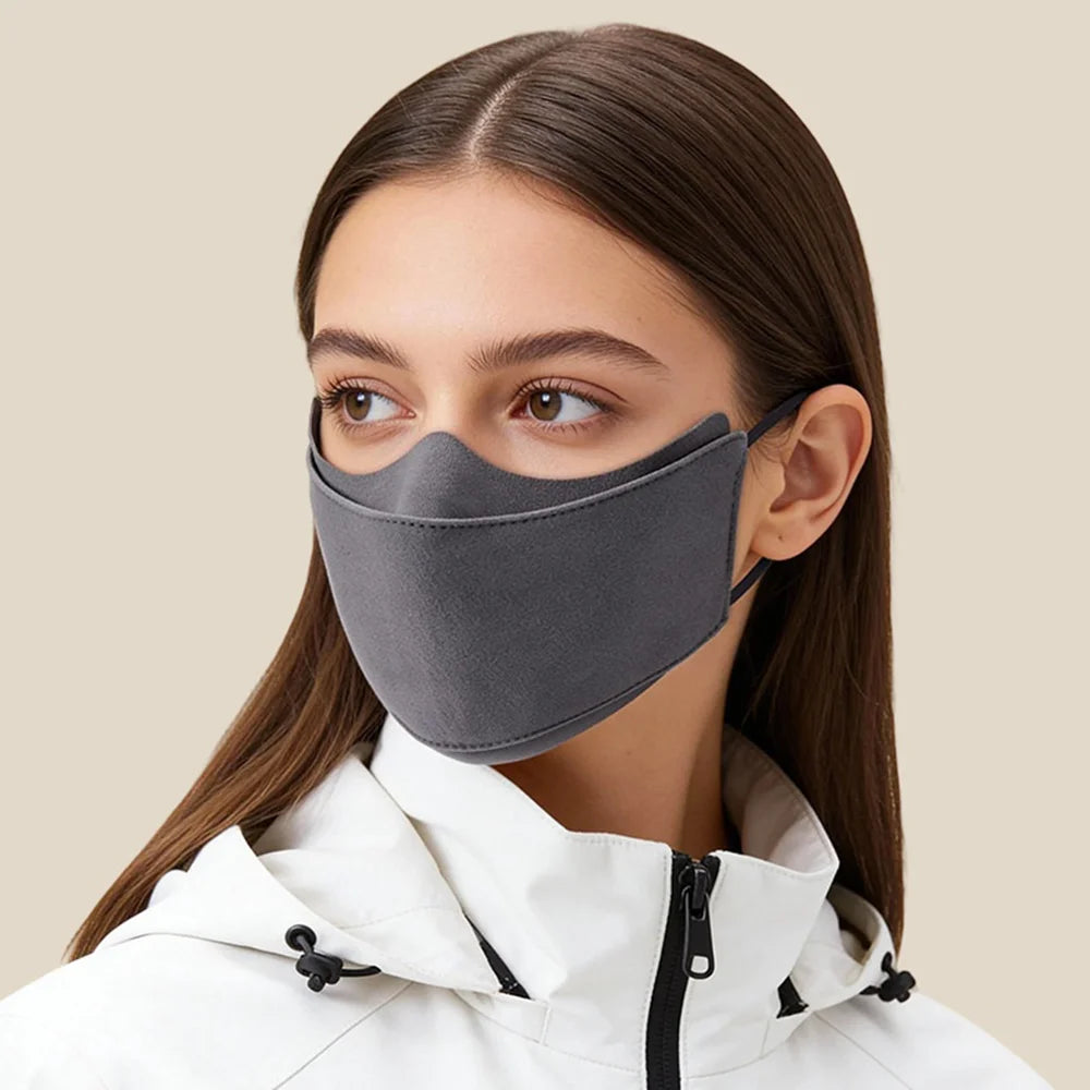 DKZ45 Outdoor Cycling Windproof 3D Design Face Cover for Men Women Winter Thermal Face Mask - Beige - 6
