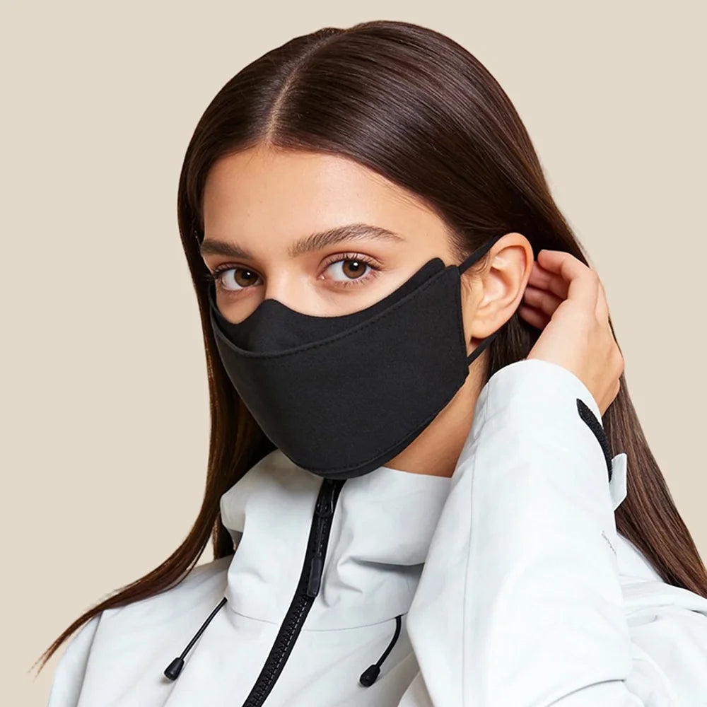 DKZ45 Outdoor Cycling Windproof 3D Design Face Cover for Men Women Winter Thermal Face Mask - Beige - 7