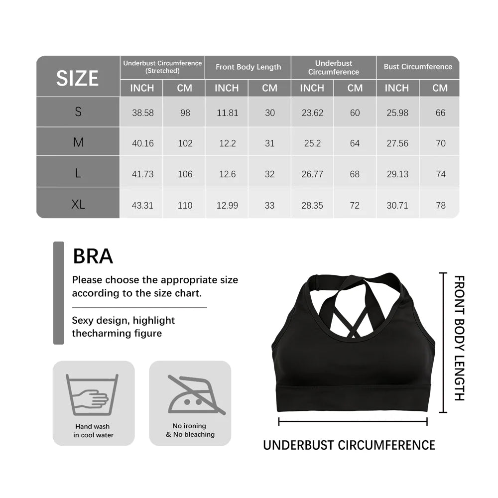 ZERILUNA Women Breathable Cross Back Sports Bra Quick Dry Workout Bra for Running Yoga Fitness - Black S - 6