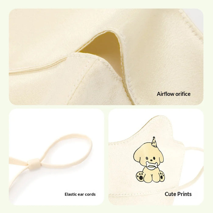 Cartoon Animal Pattern Mulberry Silk Face Mask for Children UPF50+ UV Protection Breathable Summer Face Cover - Aurora Pink/S - 5