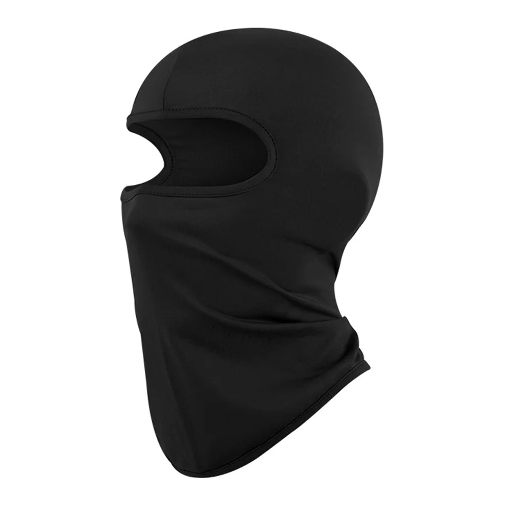 Kids Balaclava Face Mask Full Coverage UPF 50+ Sun Protection Ice Silk Head Cover for Outdoor Sports - Black - 1