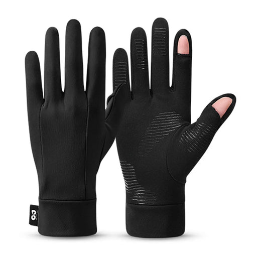 GOLOVEJOY DB72 Winter Ski Gloves for Men Women Outdoor Cycling Flip-Top Touchscreen Gloves - Black/M - 1