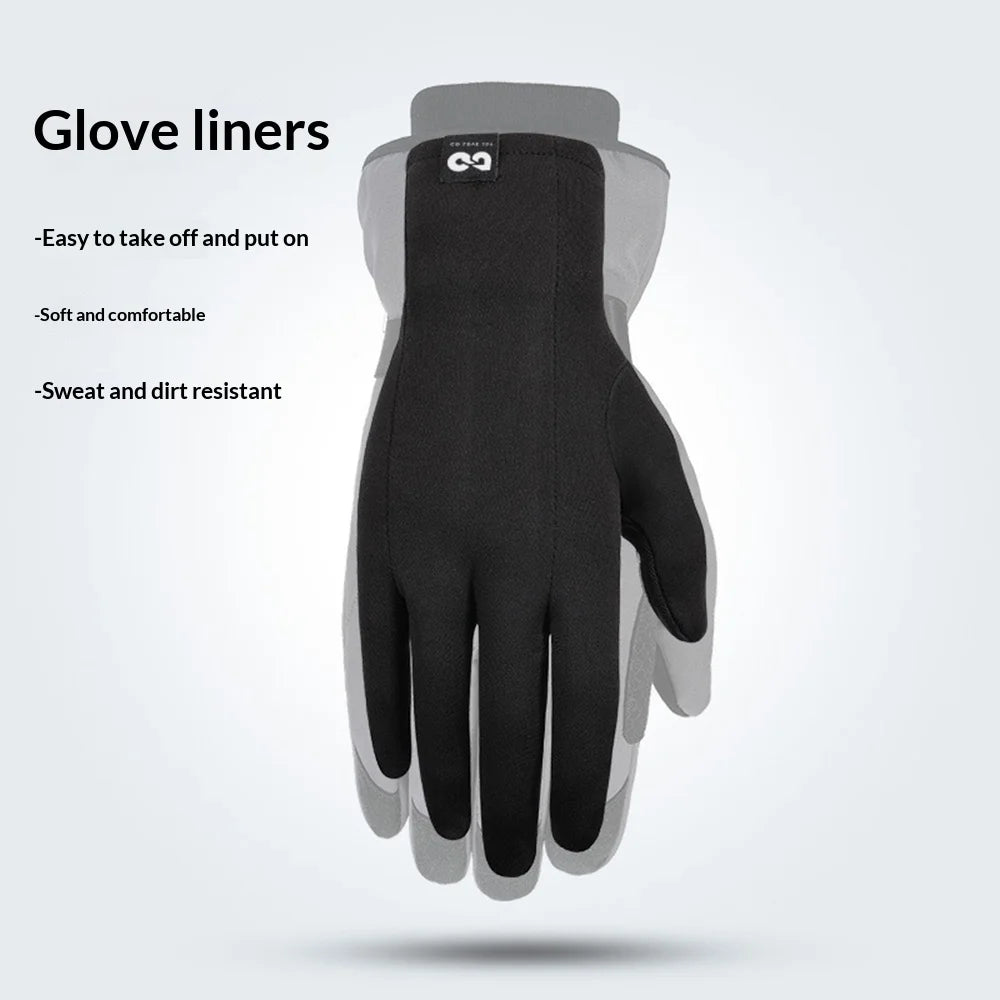 GOLOVEJOY DB72 Winter Ski Gloves for Men Women Outdoor Cycling Flip-Top Touchscreen Gloves - Black/M - 4