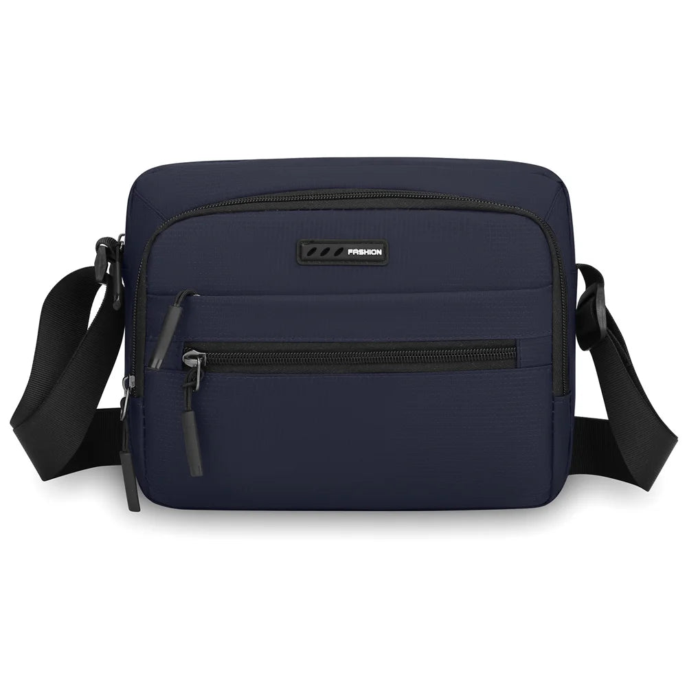 WEIXIER WD9001 Men Shoulder Bag Waterproof Oxford Fabric Lightweight Crossbody Bag for Travel - Black - 1