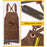 Multi-Pocket Heavy Duty Canvas Work Apron with Cross Back Straps for Woodworking BBQ Outdoor - Light Brown - 5