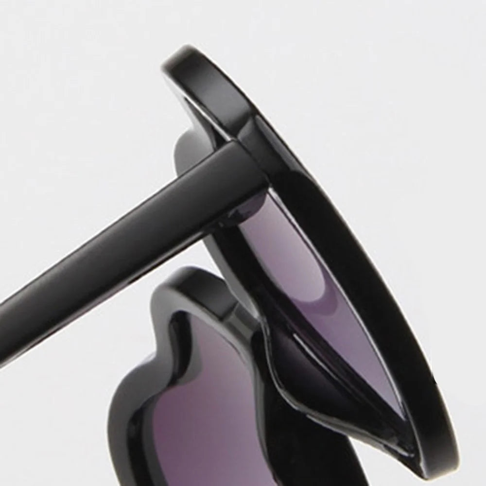 Kids Sunglasses Cute Heart Shaped Glasses Eyewear for Children Girls Boys Baby Age 3-10 Years - Black - 2